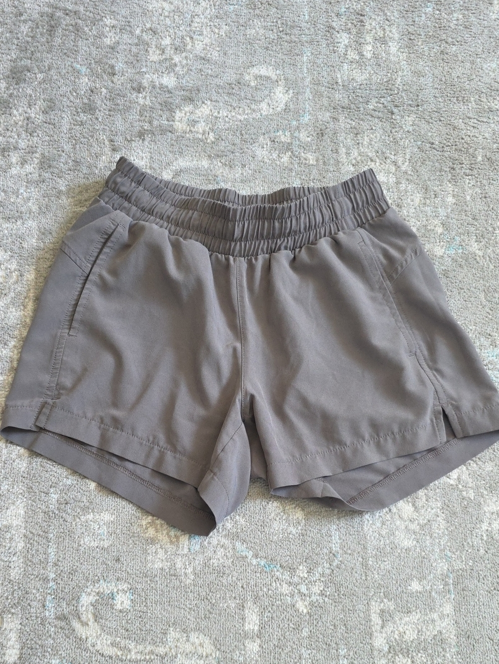 Zella Grey Elastic-Waist Girls' Athletic Shorts